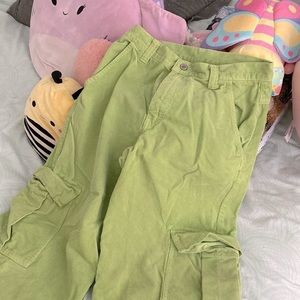 Lime Green Brandy Melville J. Galt Tatum Cargo Pants